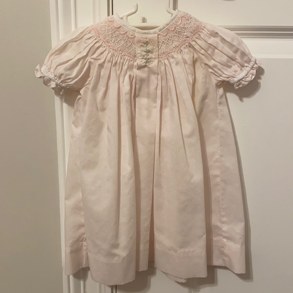 Light pink newborn baby girl dress